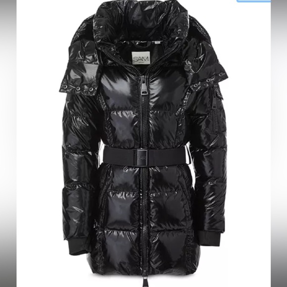 SAM. Girls' Soho Belted Down Puffer Jacket - size 14 - Picture 1 of 6